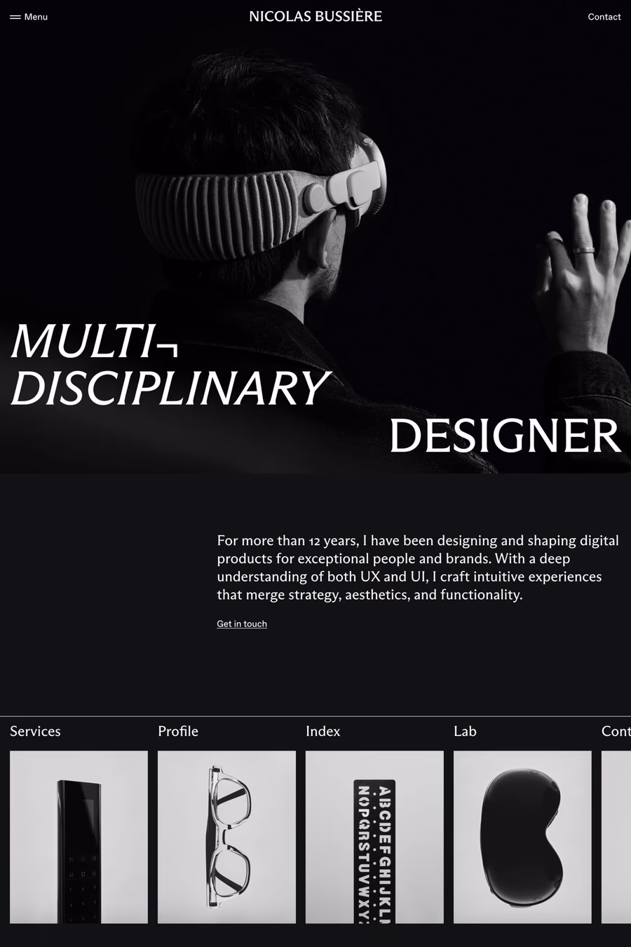Nicolas Bussière website screenshot