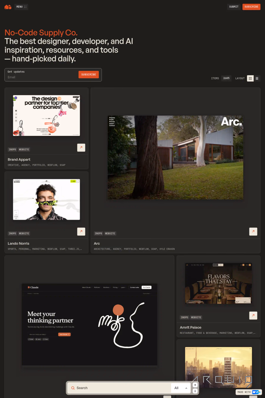 No-Code Supply Co website screenshot