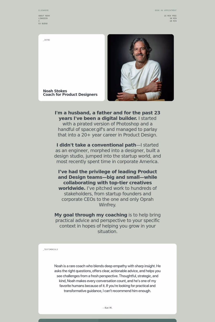 Noah Stokes website screenshot