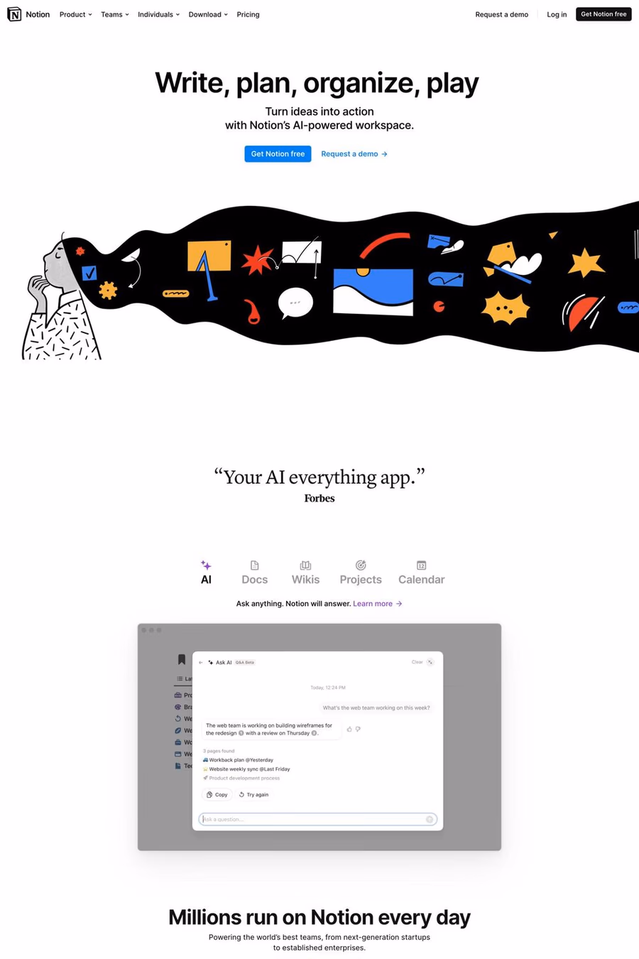 Notion website screenshot