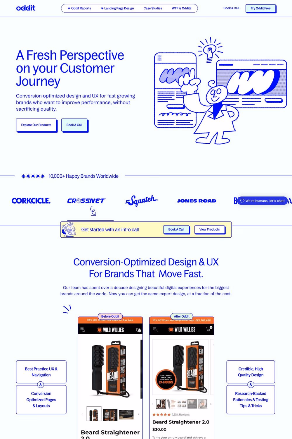 Oddit website screenshot