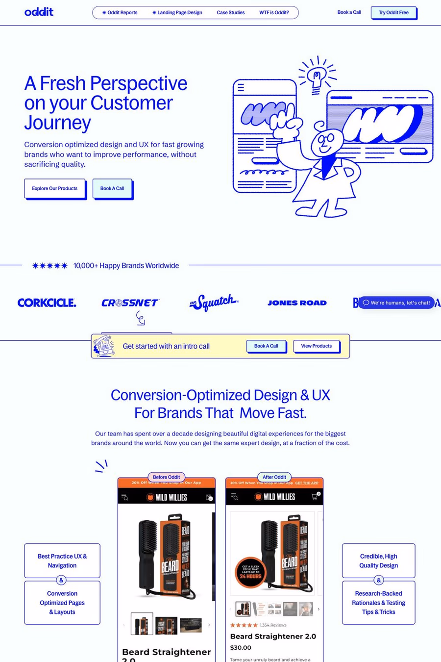 Oddit website screenshot