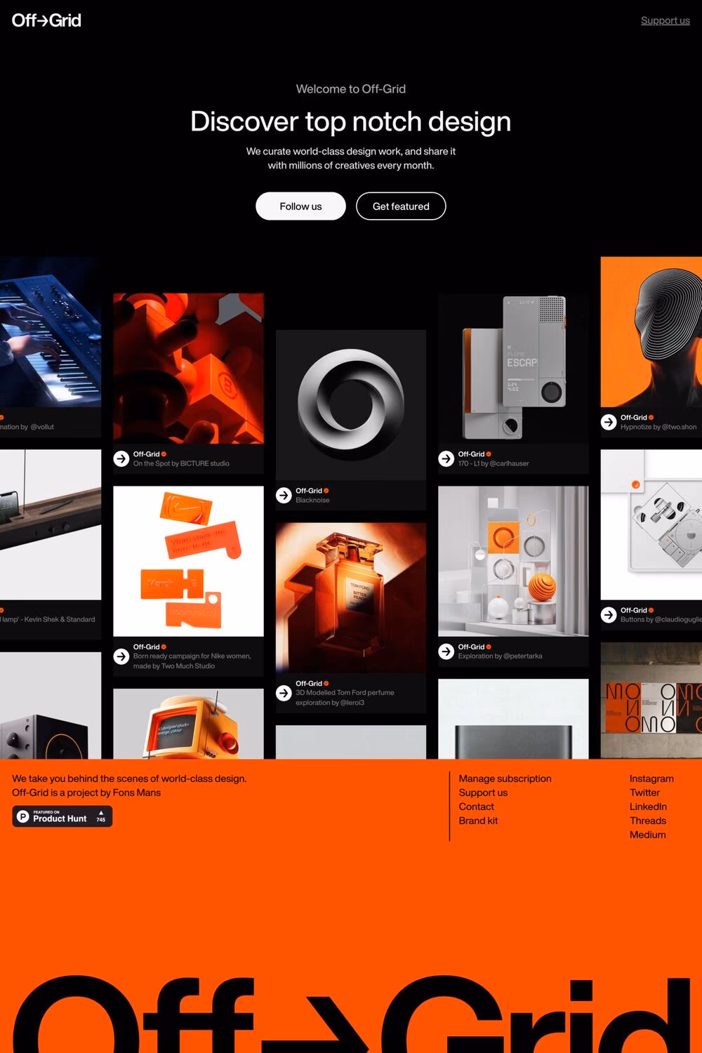 Offgrid website screenshot