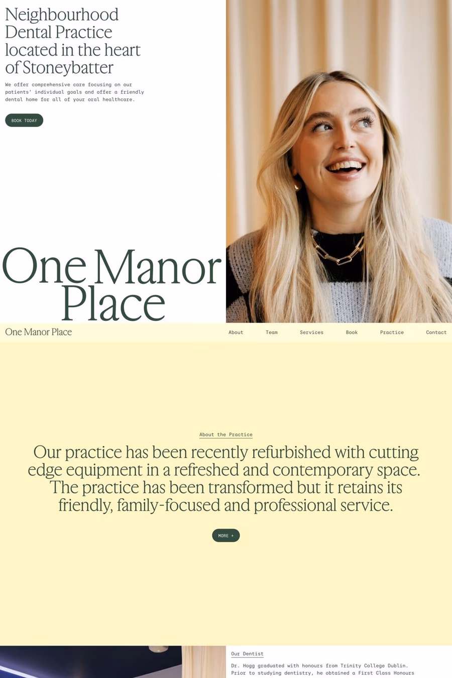 One Manor Place website screenshot