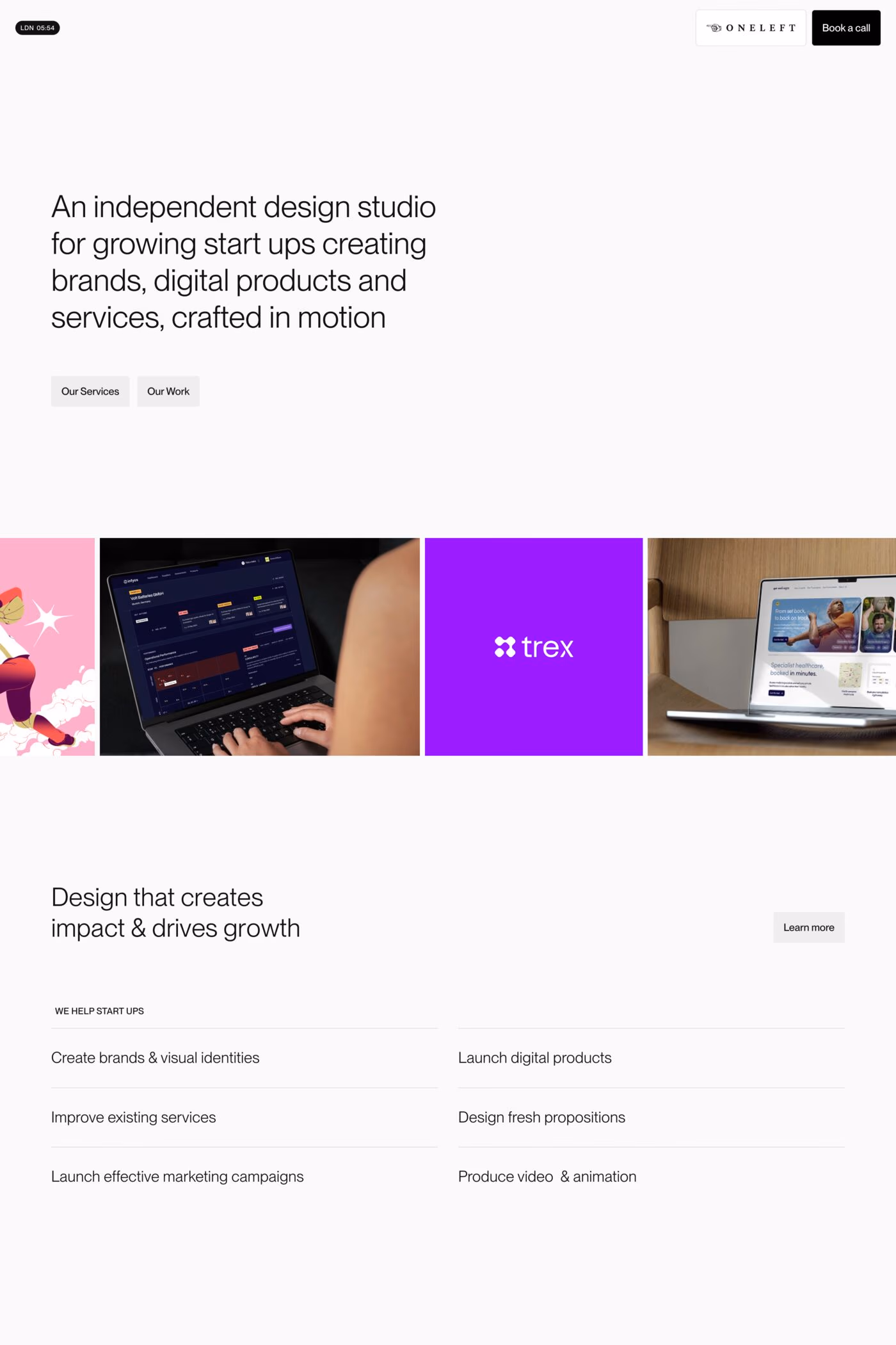 OneLeft website screenshot