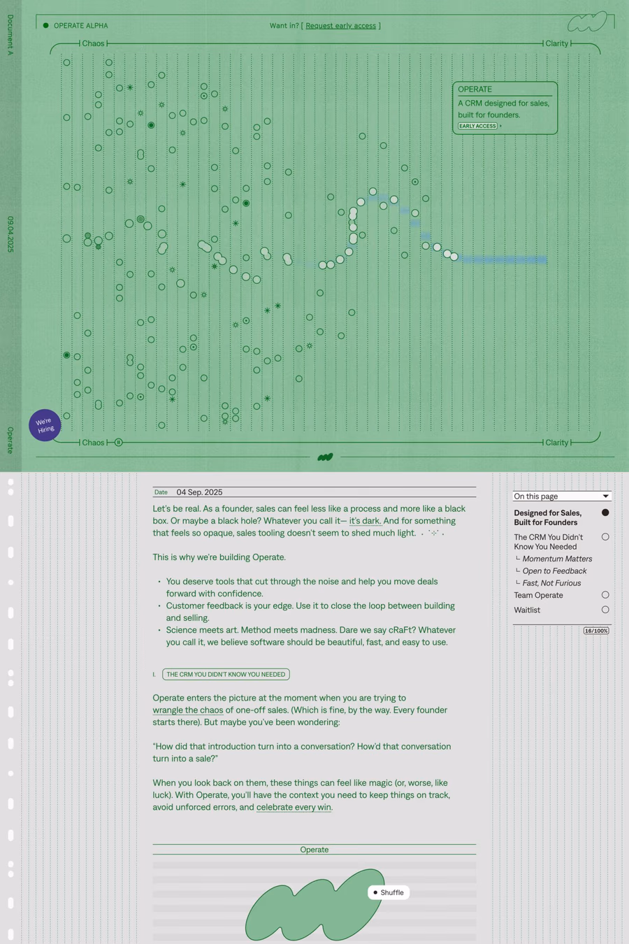 Operate website screenshot