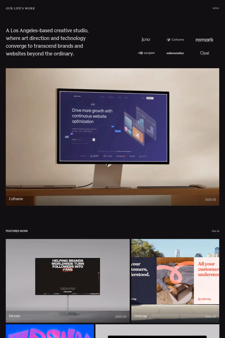 Our Life's Work ® website screenshot