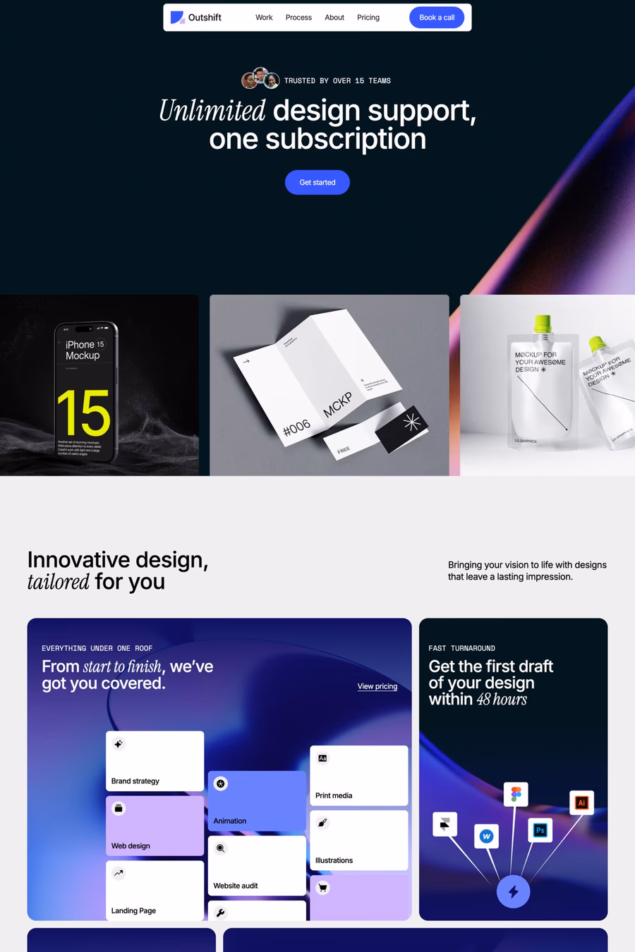 Outshift template screenshot