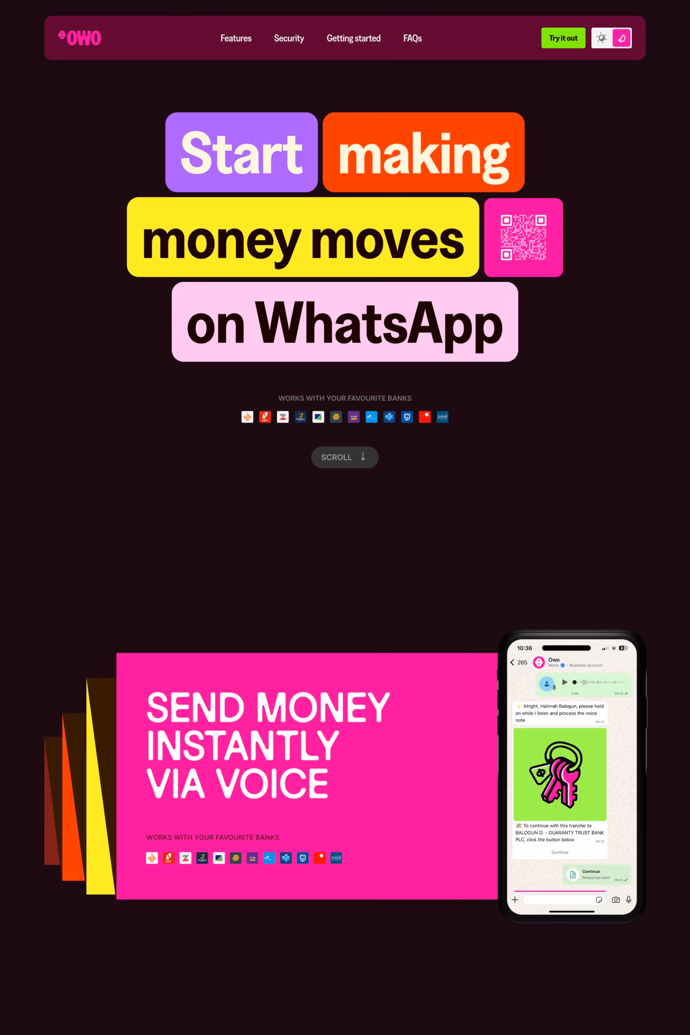 OWO website screenshot