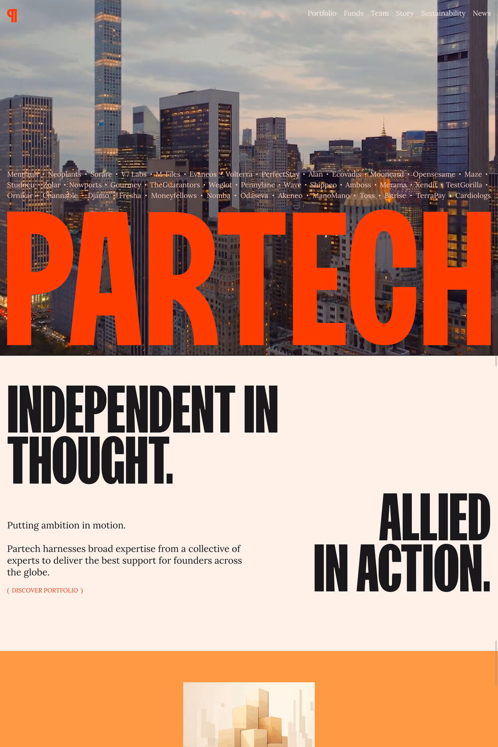Partech website screenshot