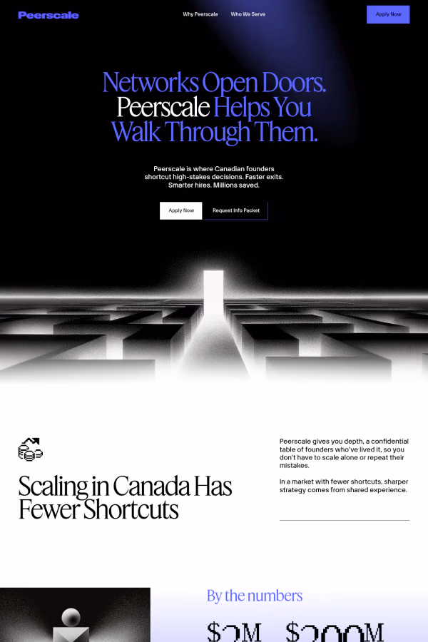 Peerscale website screenshot