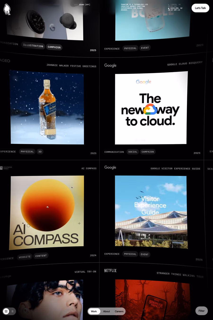 Phantom Studios website screenshot