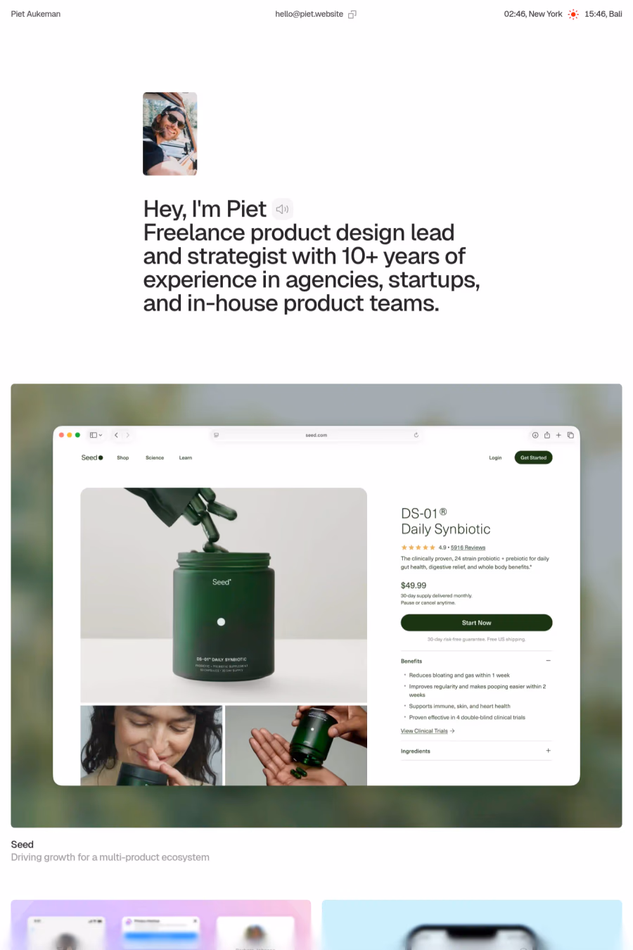 Piet Aukeman website screenshot