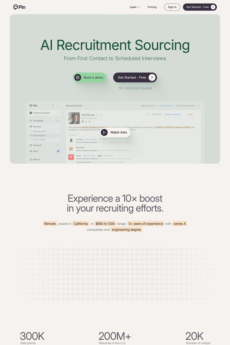 Pin website screenshot