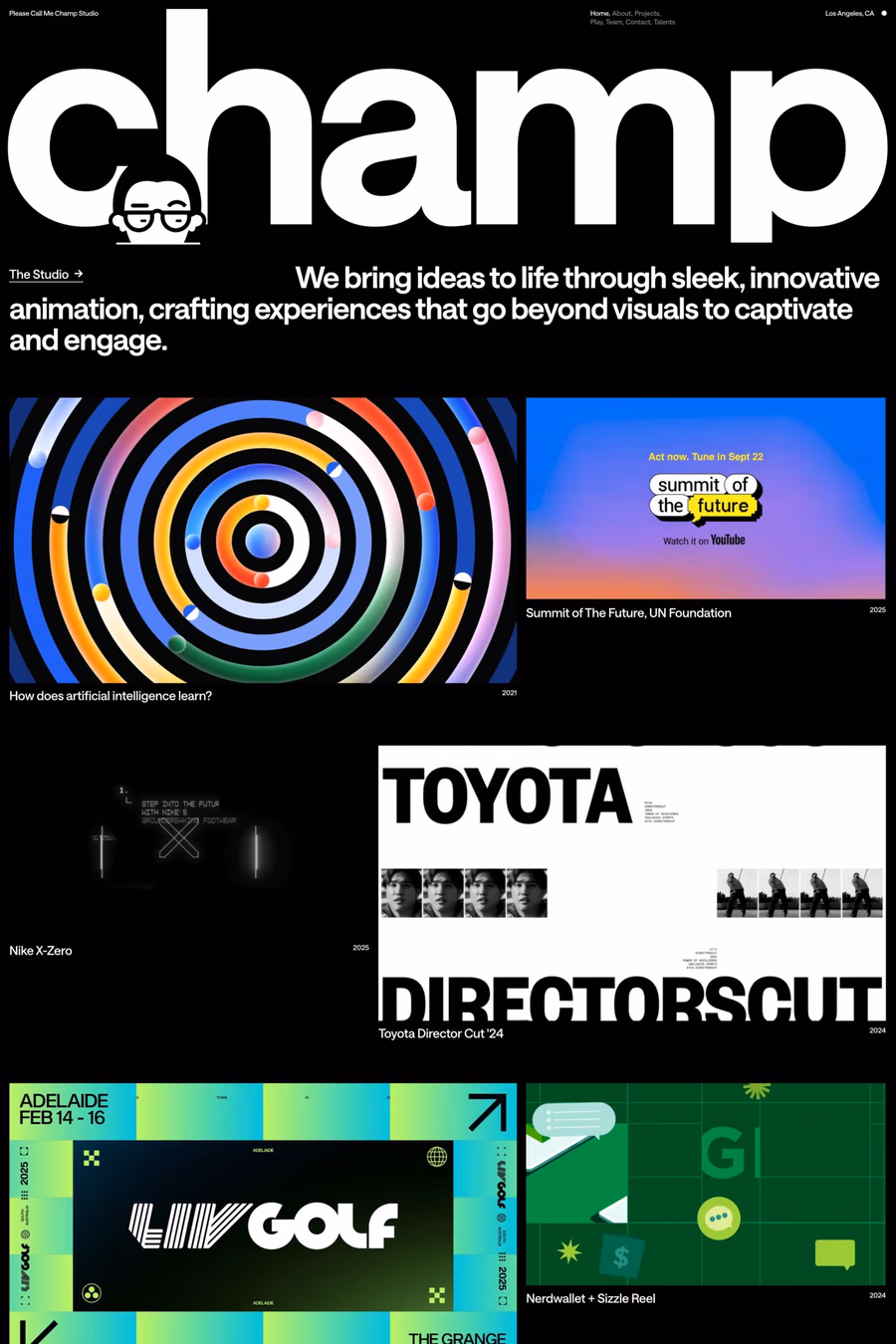 Please Call Me Champ website screenshot