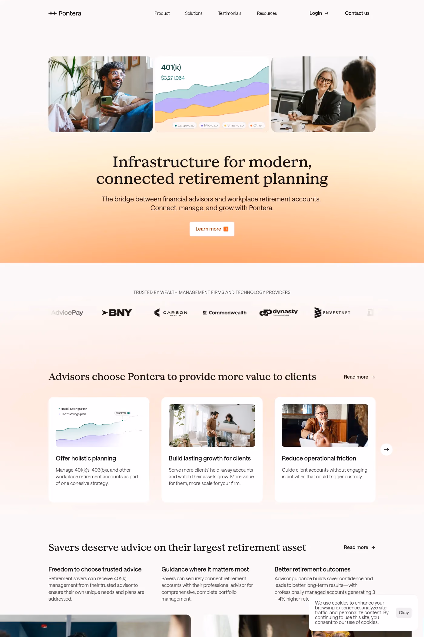 Pontera website screenshot