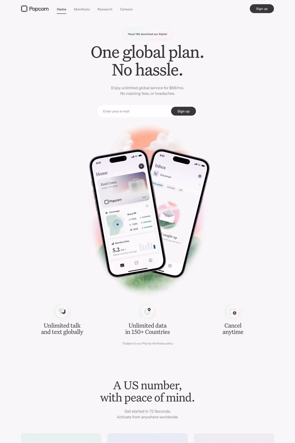 Popcorn website screenshot