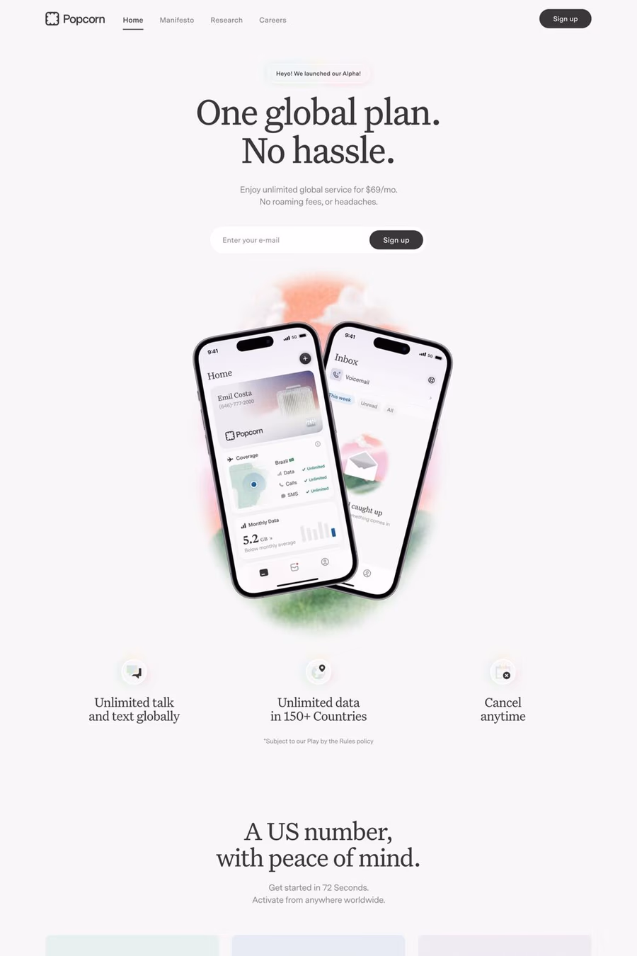 Popcorn website screenshot