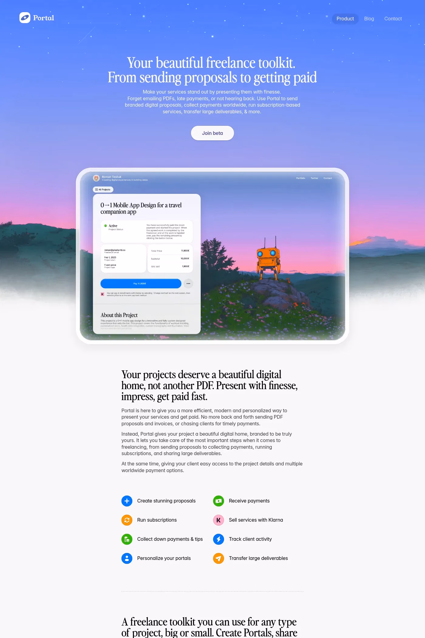Portal website screenshot
