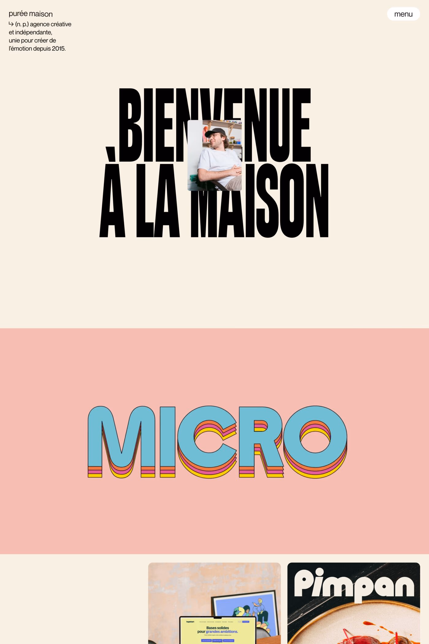 Purée Maison website screenshot