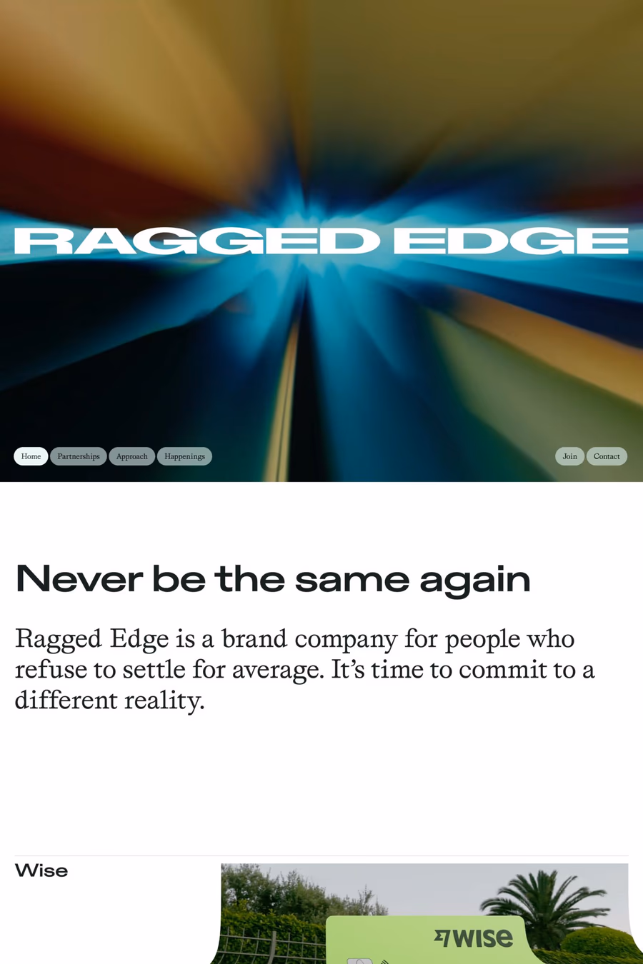 Ragged Edge website screenshot
