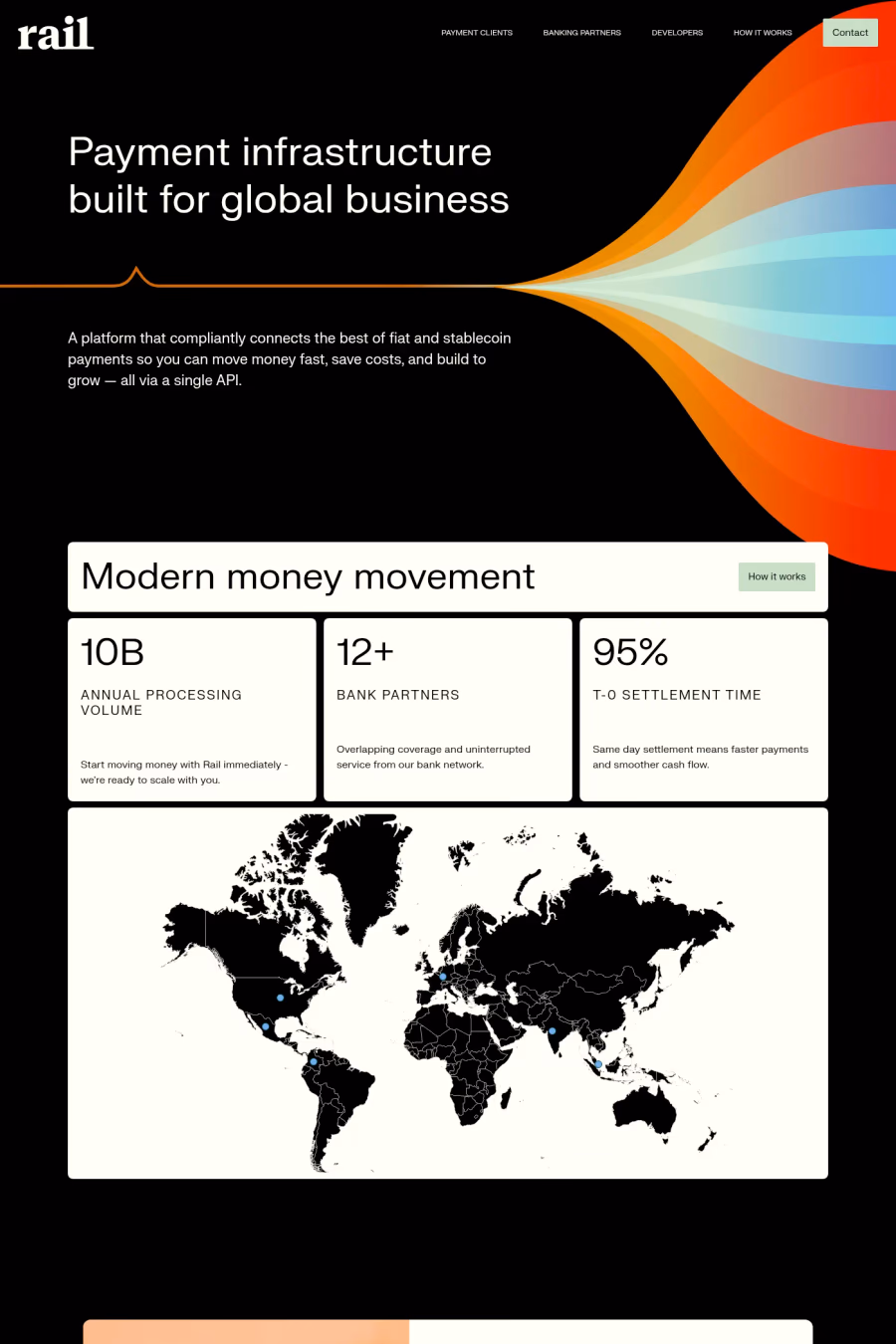 Rail website screenshot