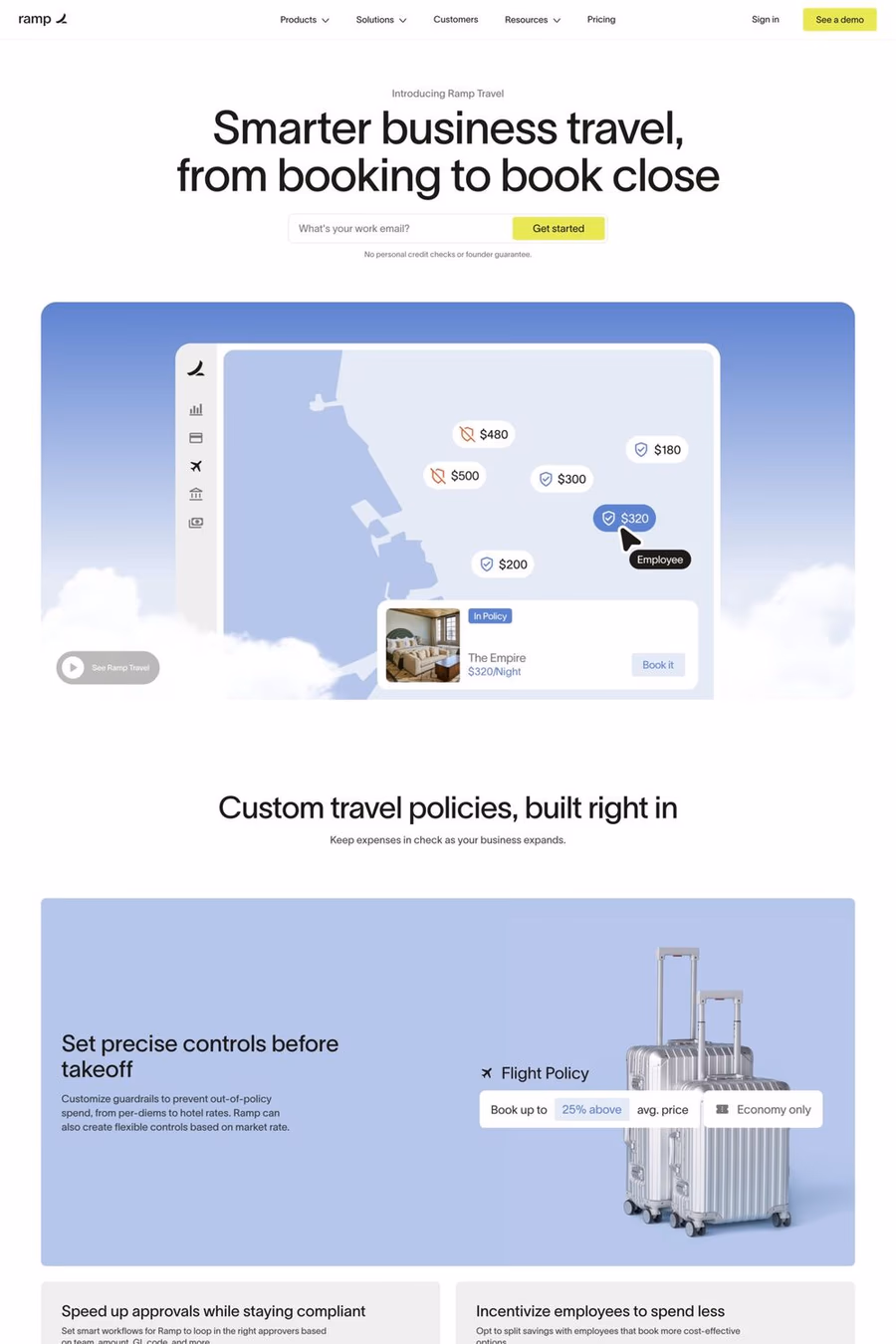 Ramp Travel website screenshot