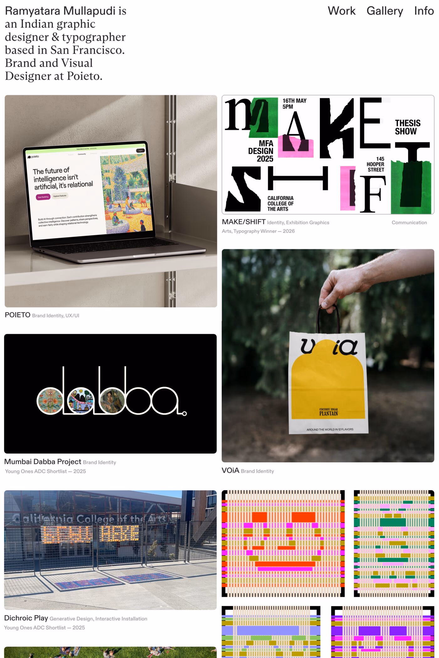 Ramyatara Mullapudi website screenshot