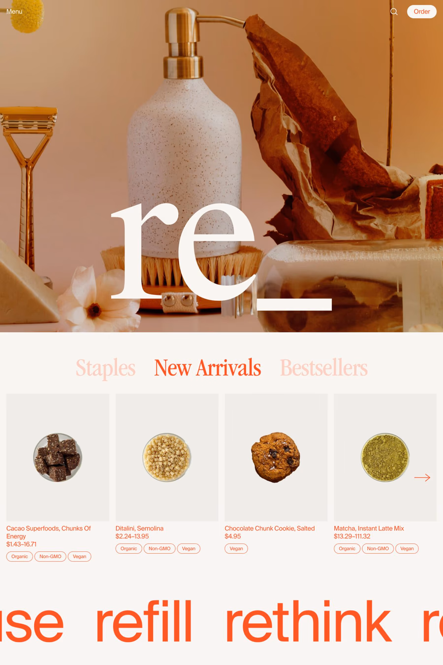 re_ website screenshot