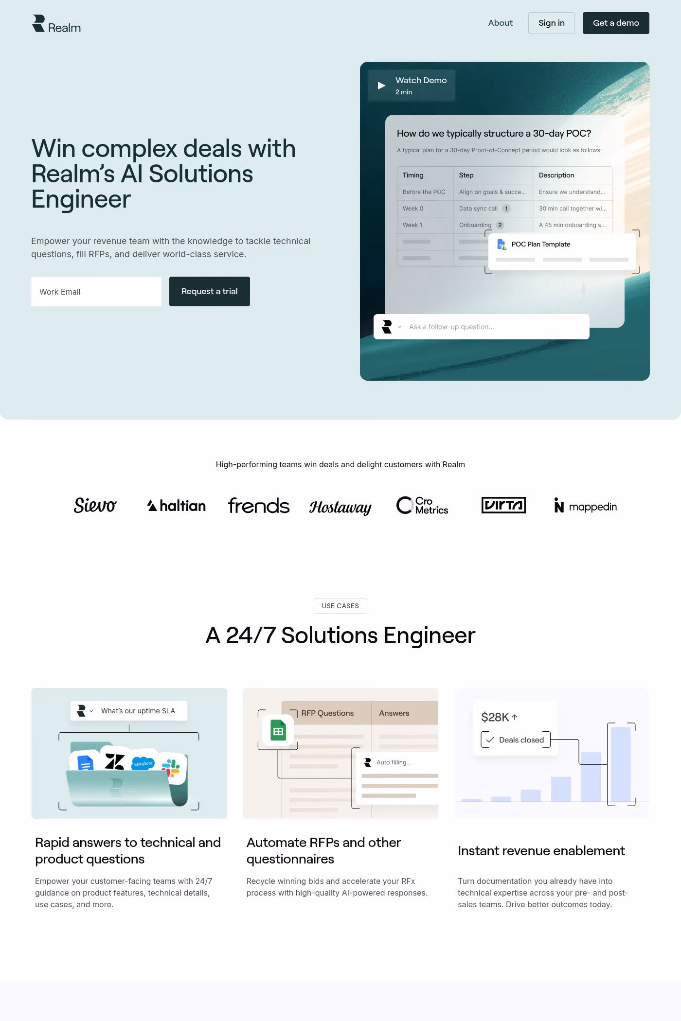 Realm website screenshot