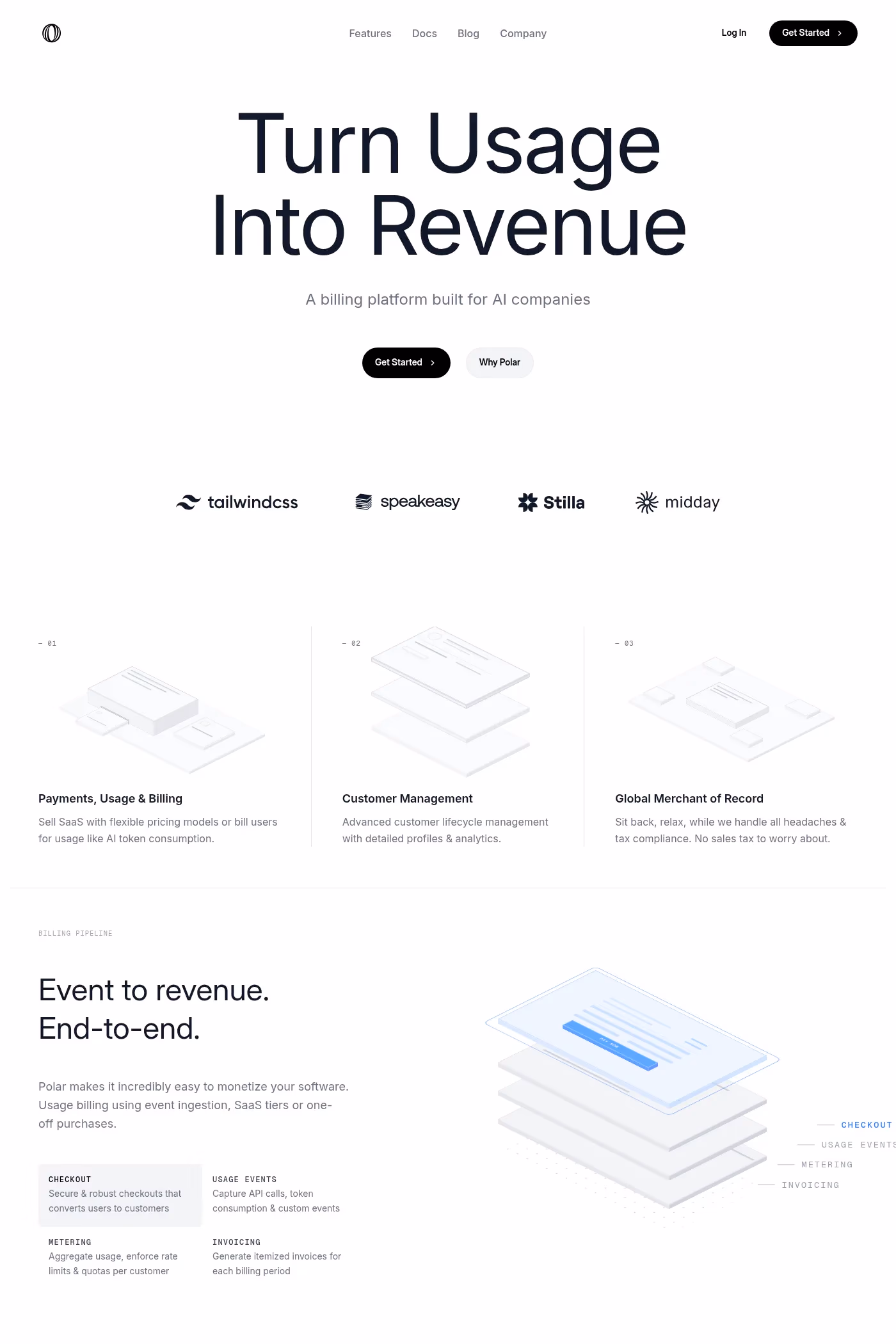 Polar website screenshot