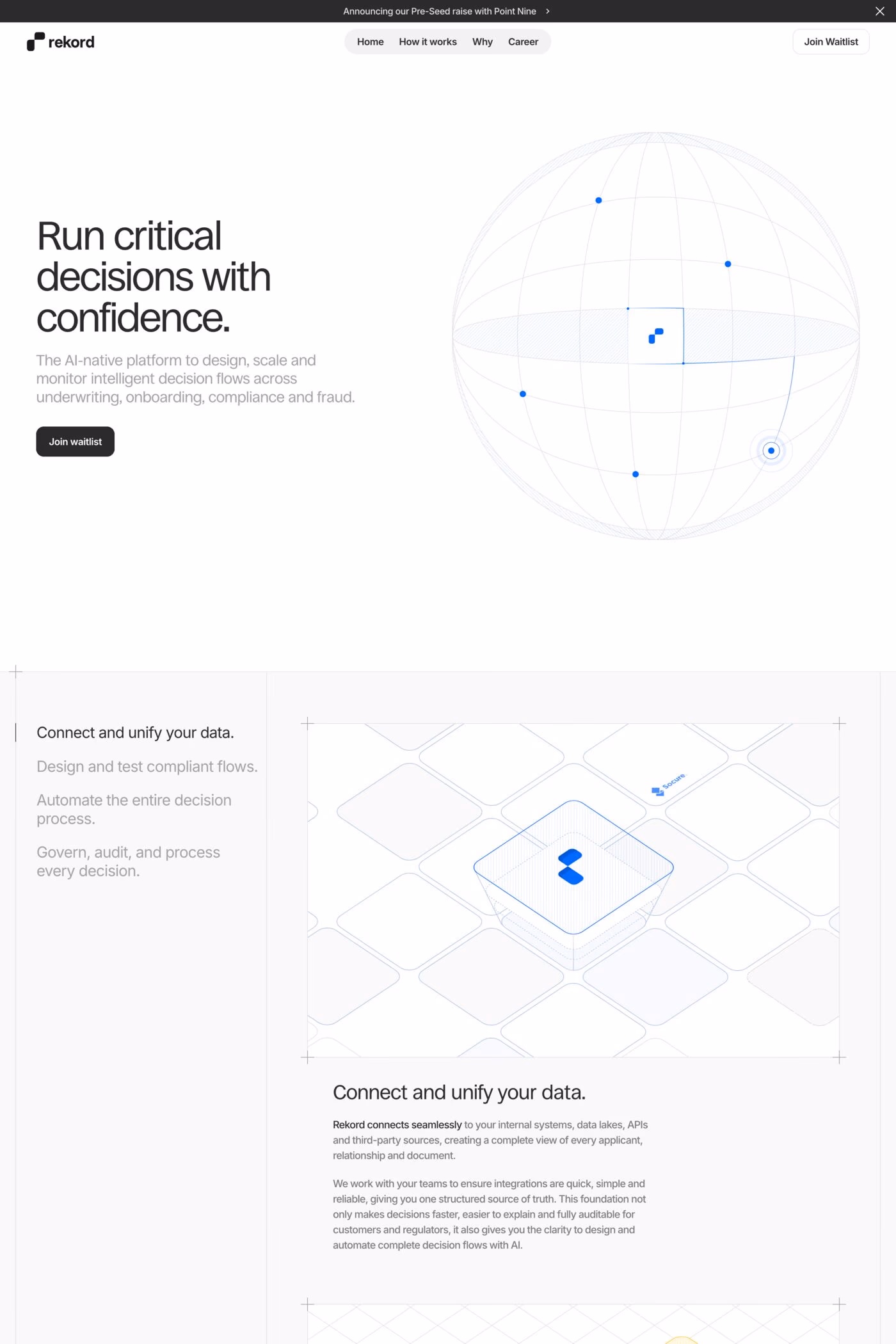 Rekord website screenshot