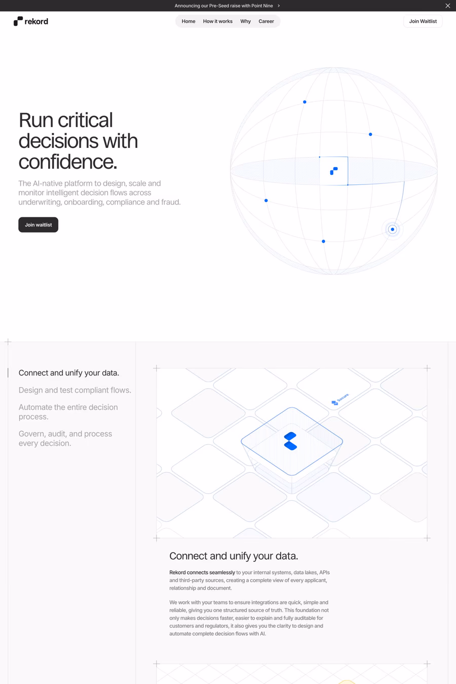 Rekord website screenshot