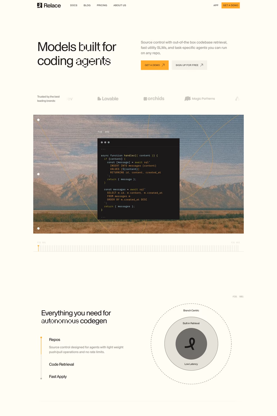 Relace website screenshot