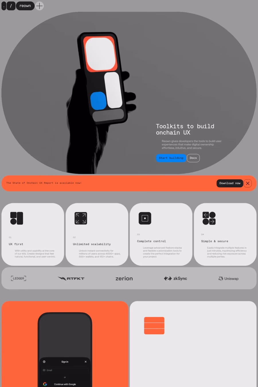 Reown website screenshot