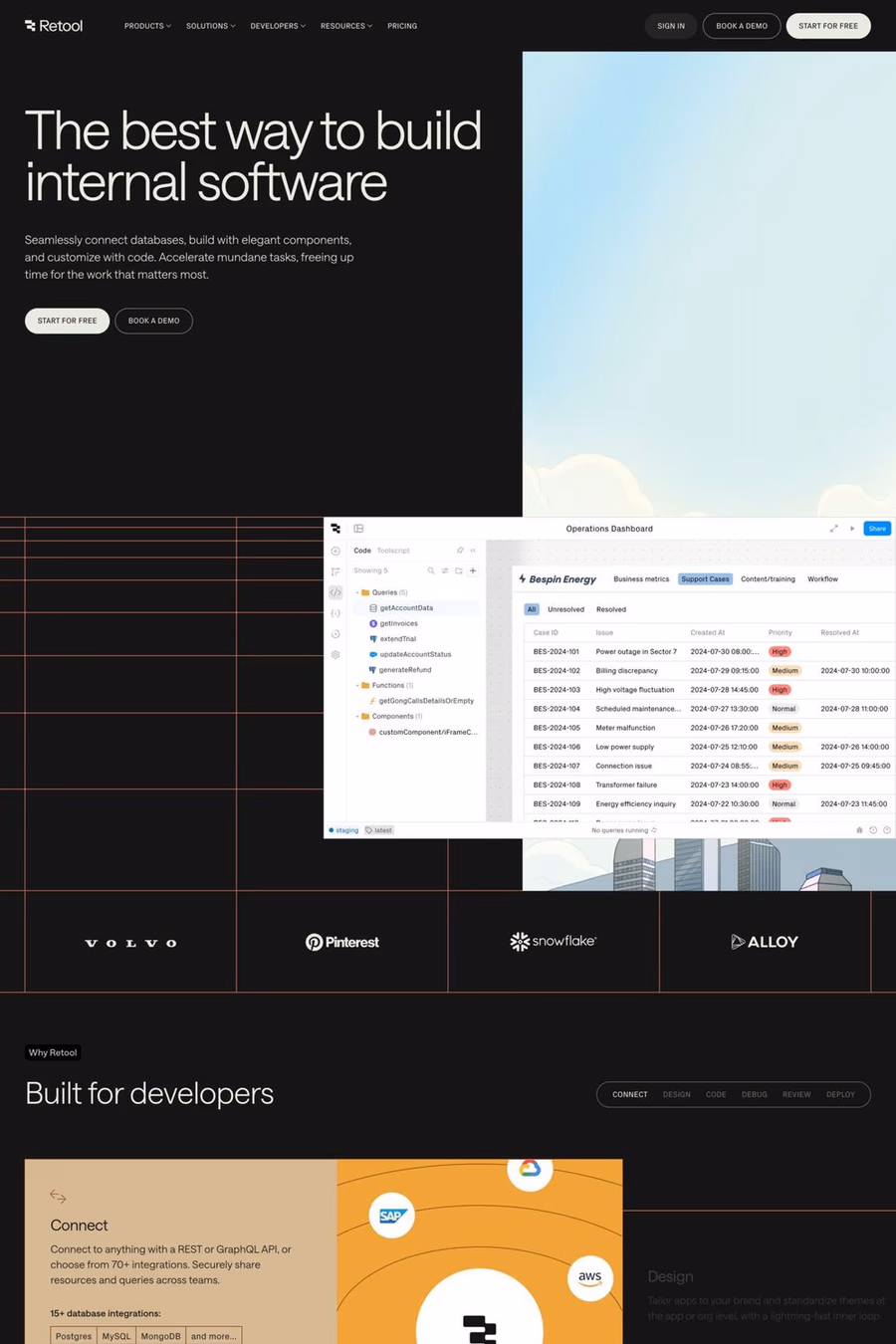 Retool website screenshot