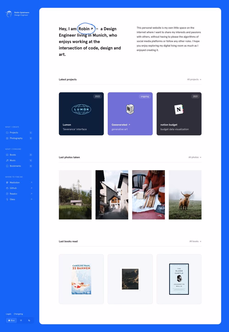 Robin Spielmann website screenshot