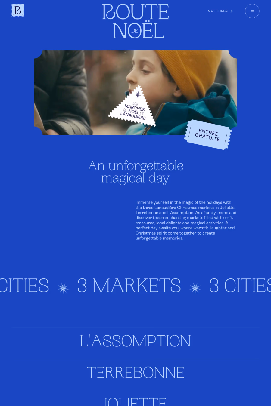 Route de Noël website screenshot