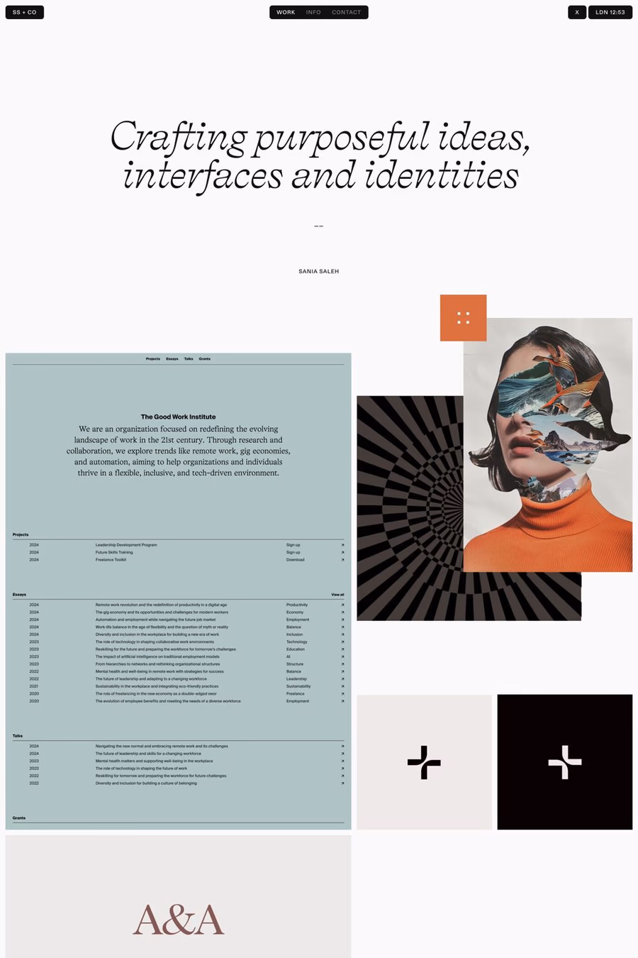 Sania Saleh website screenshot