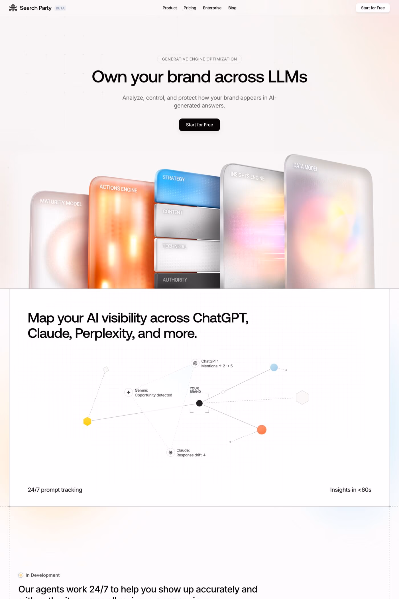 Search Party website screenshot