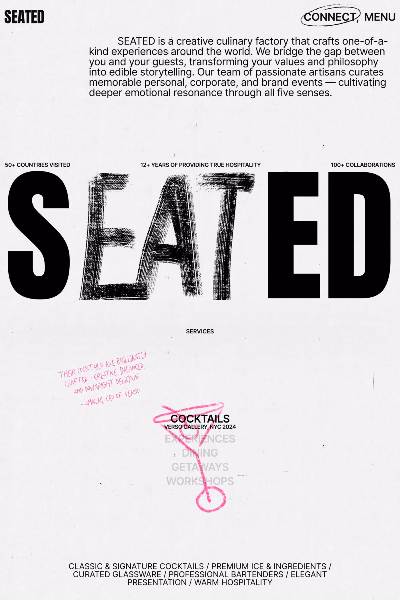 SEATED website screenshot