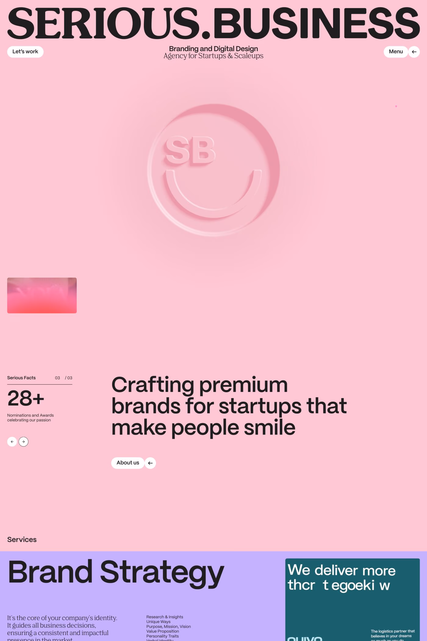 SERIOUS.BUSINESS website screenshot