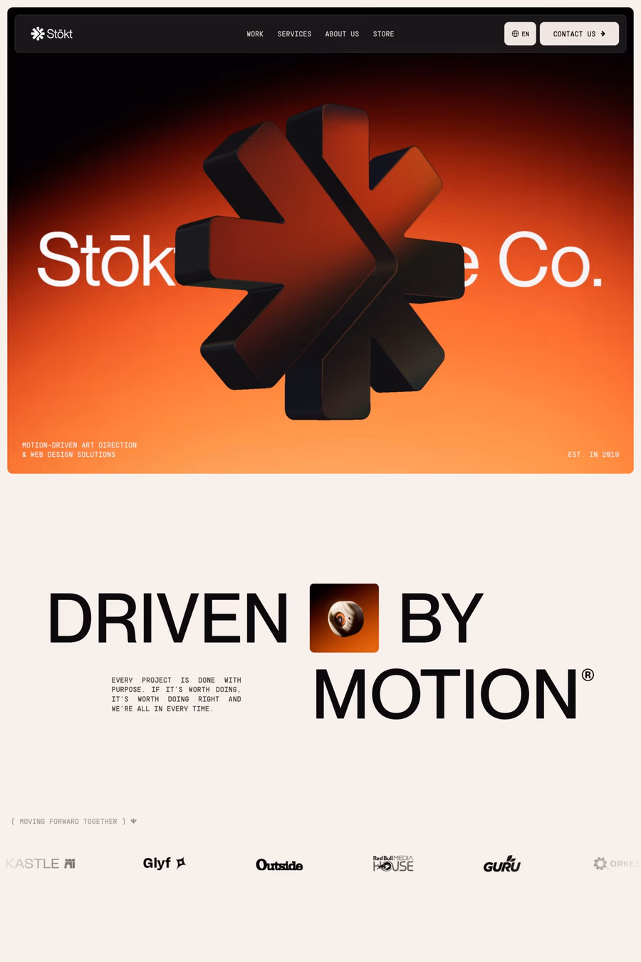 Stōkt Creative Co. website screenshot