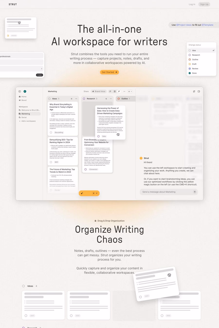 Strut website screenshot