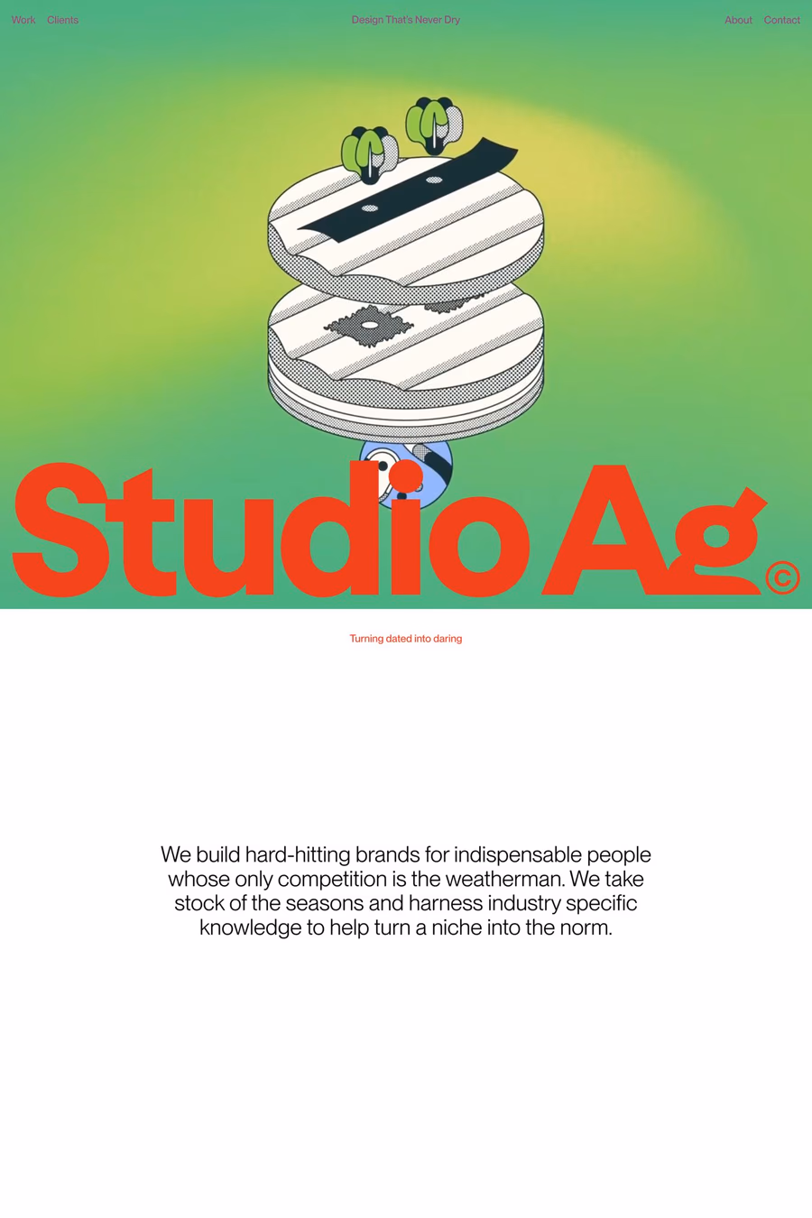 Studio Agriculture website screenshot