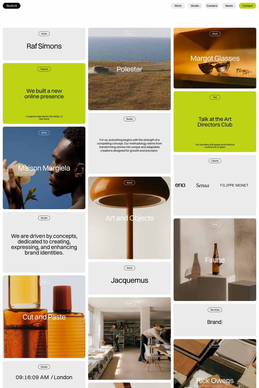 Studio B template screenshot