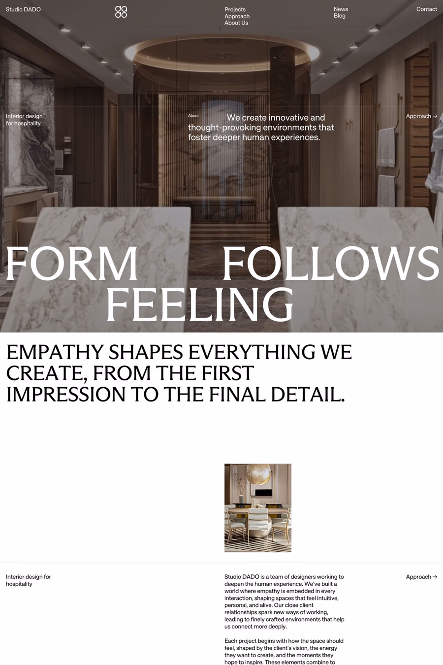 Studio Dado website screenshot