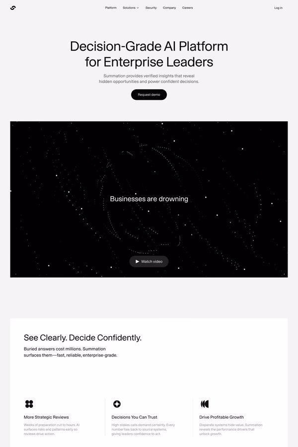 Summation website screenshot