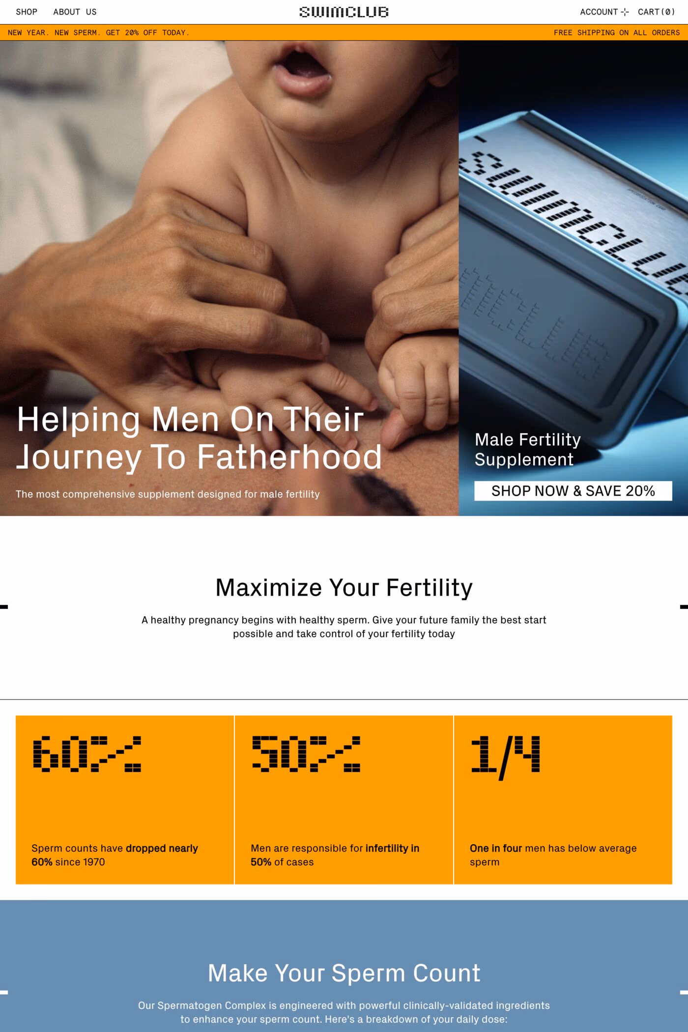 Swim Club website screenshot