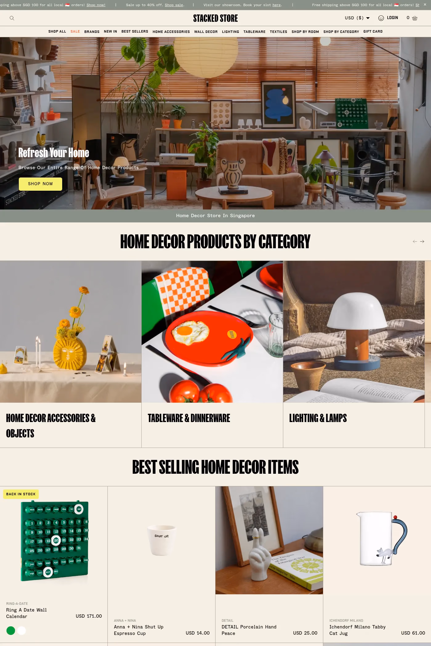 The Stacked Store website screenshot